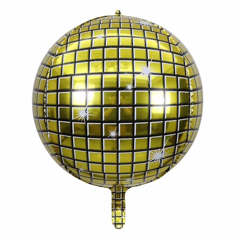 Balon foliowy kula 4d disco złota 55cm