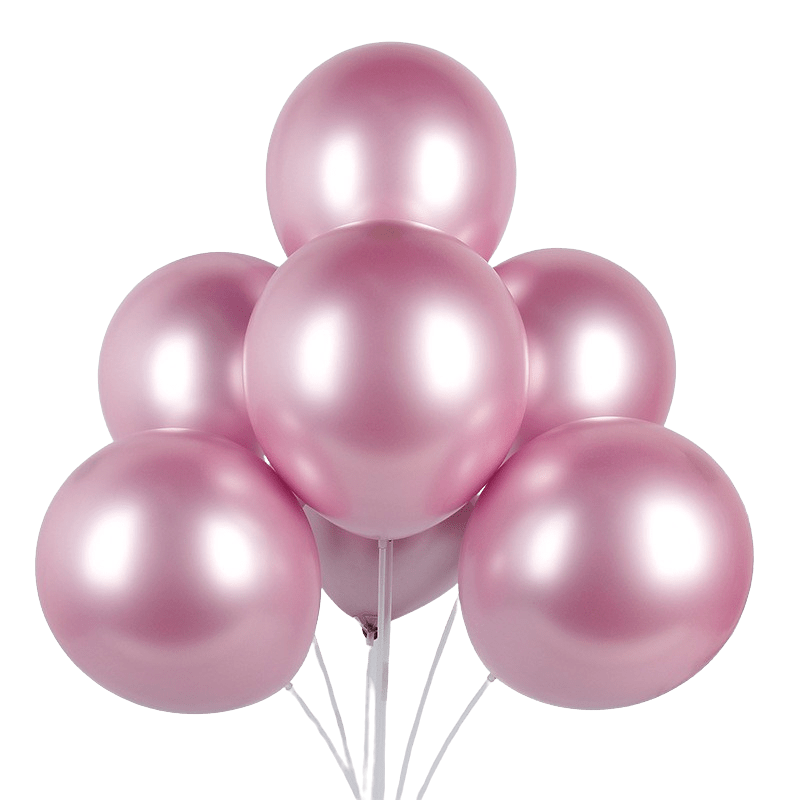 Balon lateksowy 100szt jasny różowy chrom 12 cali, 25cm