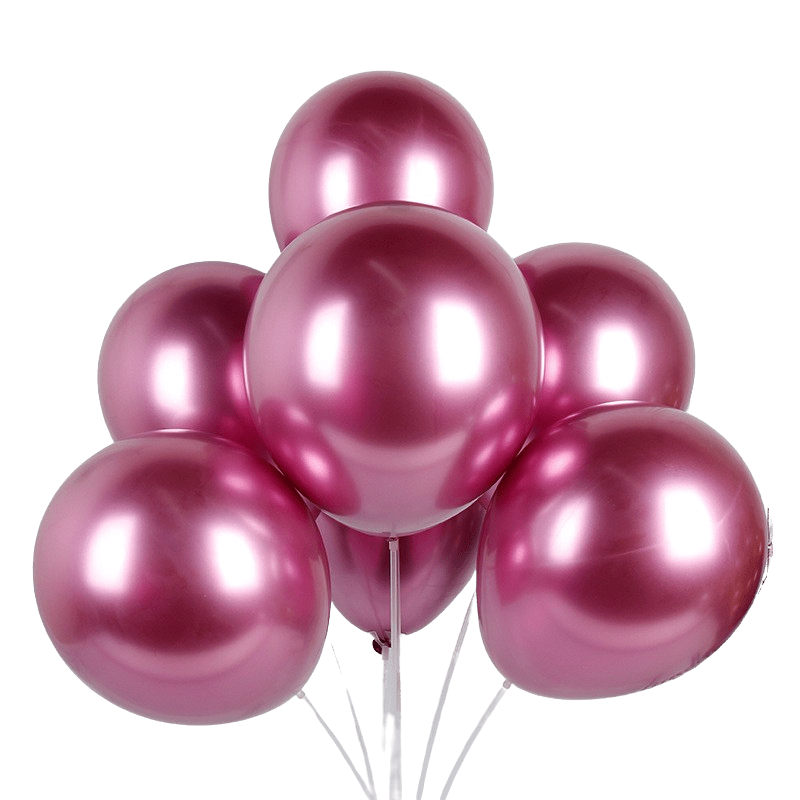Balon lateksowy 100szt fuksja chrom 10 cali, 25cm