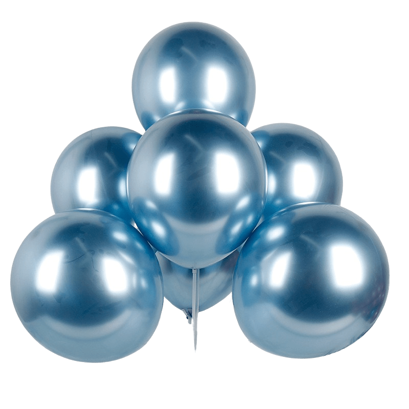 Balon lateksowy 50szt jasny niebieski chrom 12 cali, 30cm