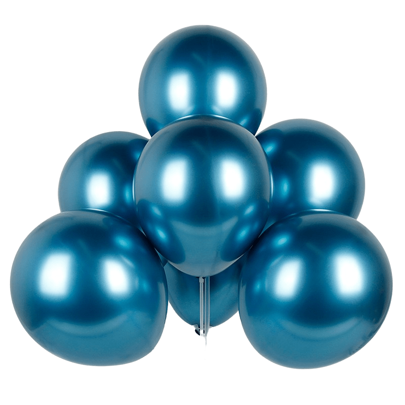 Balon lateksowy 50szt niebieski chrom 12 cali, 30cm
