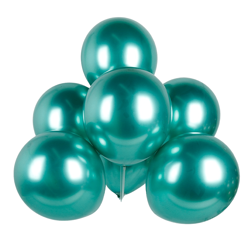 Balon lateksowy 50szt zielony chrom 12 cali, 30cm