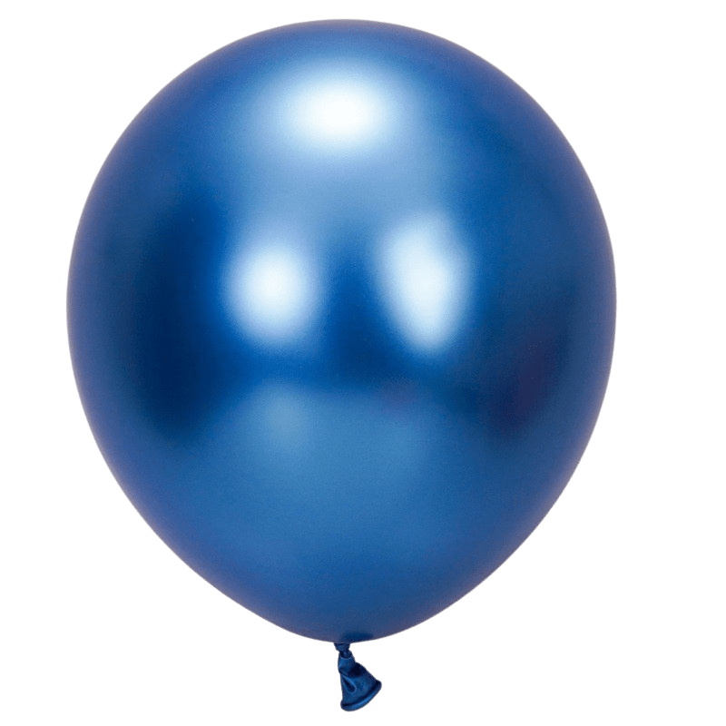 Balon lateksowy 100szt niebieski chrom 10 cali