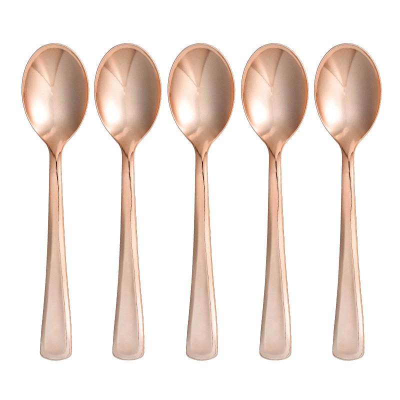 Sztućce jednorazowe, łyżki rose gold 10szt