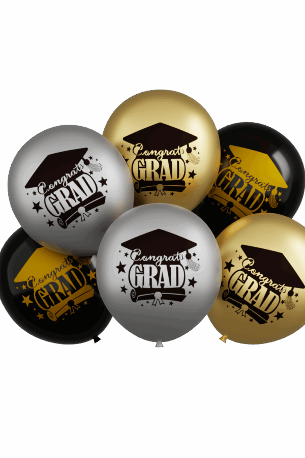 Balon lateksowy zestaw Grad, 12 cali 6szt gratulacje