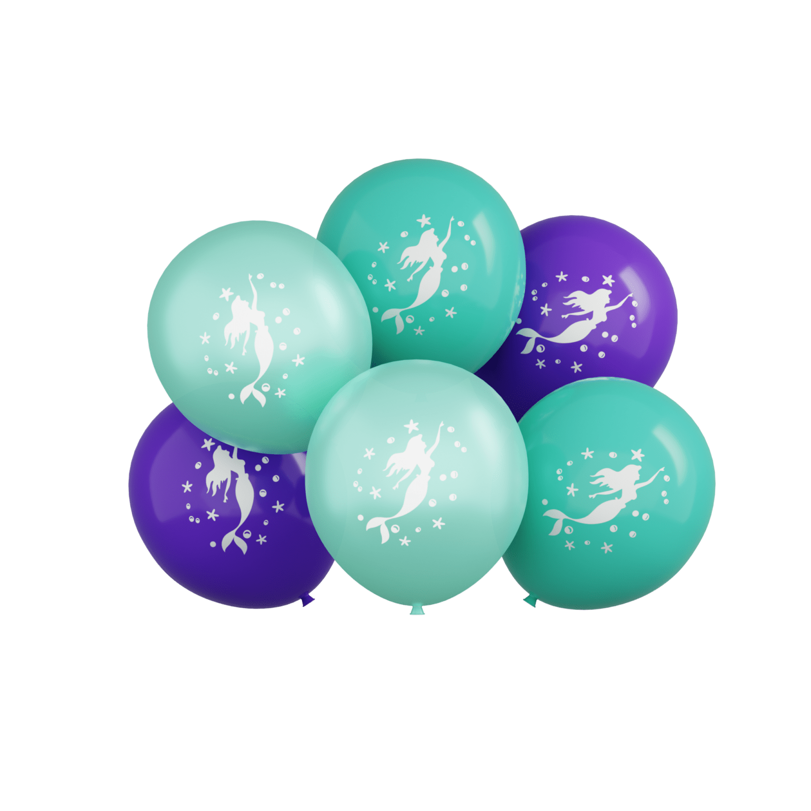 Balon lateksowy zestaw syrenka, 12 cali 6szt
