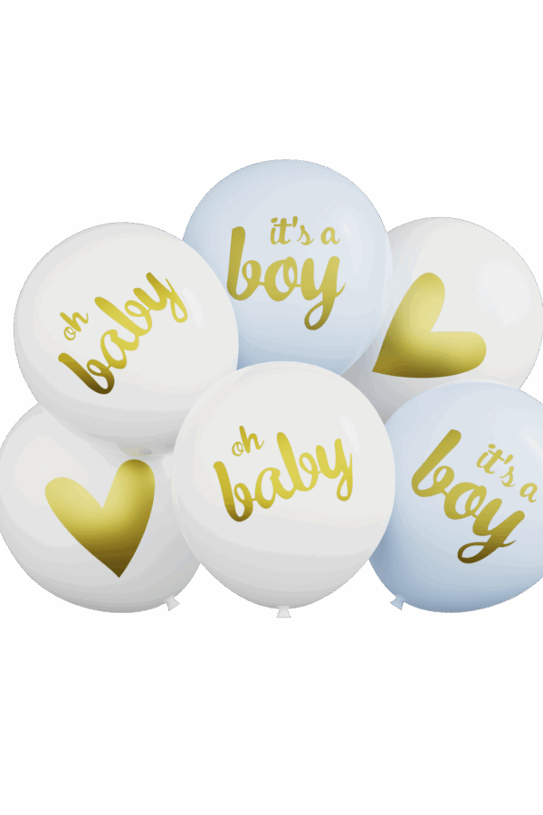 Balon lateksowy zestaw baby boy , 12 cali 6szt