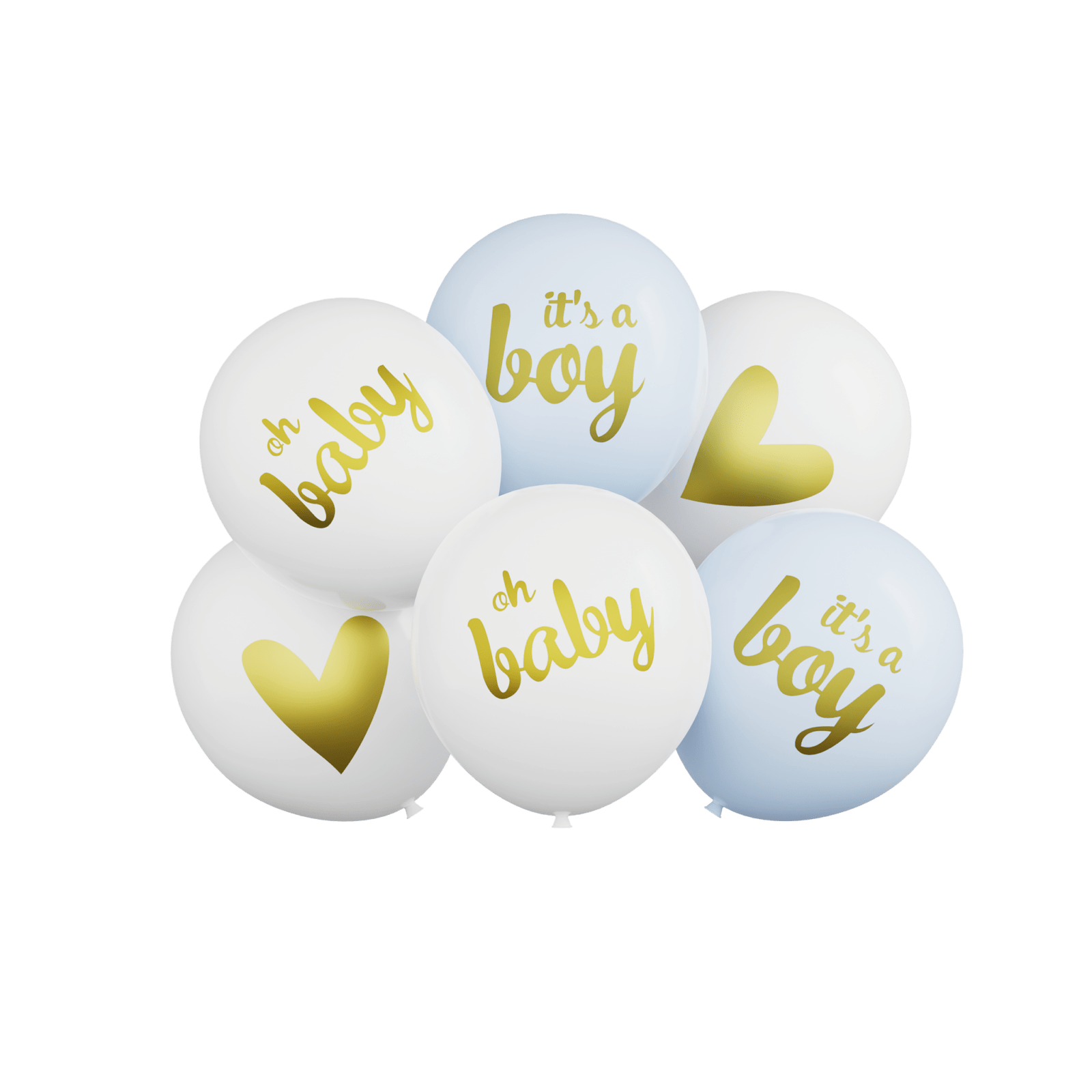Balon lateksowy zestaw baby boy , 12 cali 6szt