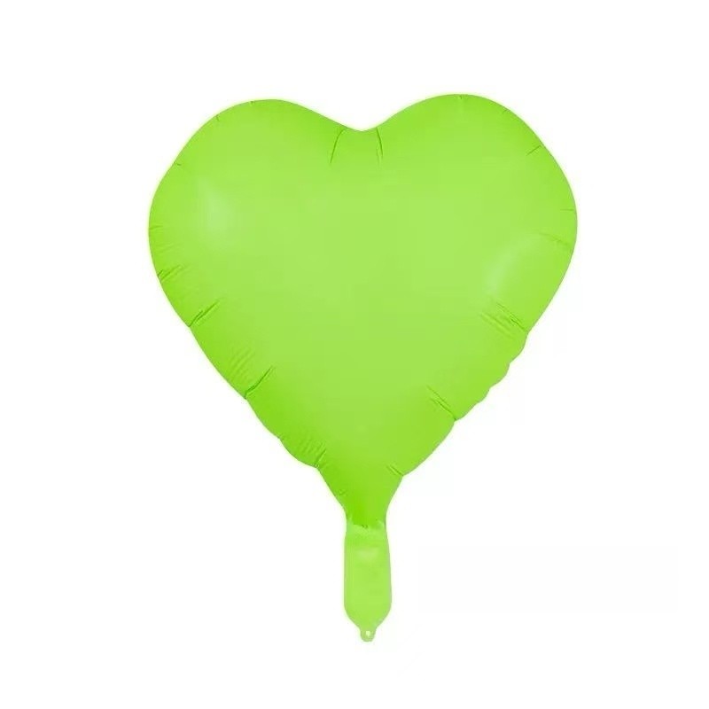 Balon foliowy serce zielony 45cm,18 cali Fluorescencyjna
