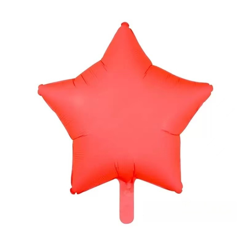 Balon foliowy gwiazda 18 cali czerwona 10szt
