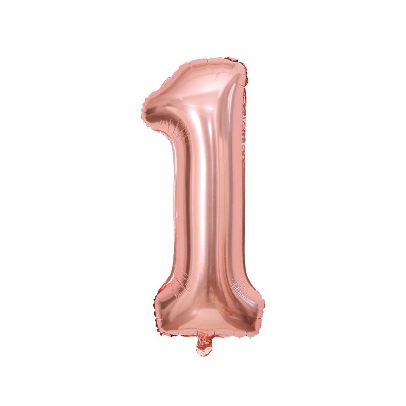 Balon foliowy cyfra 1 rose gold, 40 cali