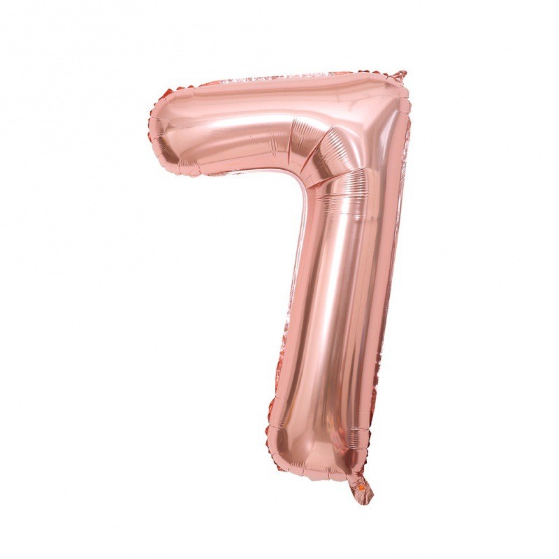 Balon foliowy cyfra 7 rose gold, 40 cali