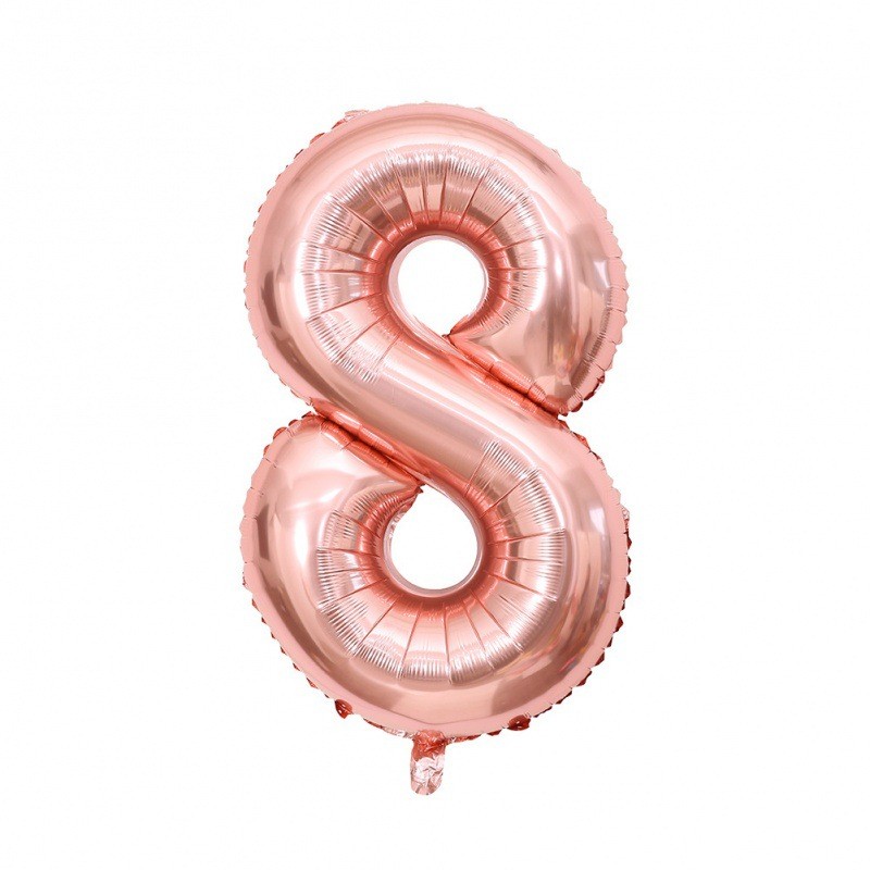 Balon foliowy cyfra 8 rose gold, 40 cali