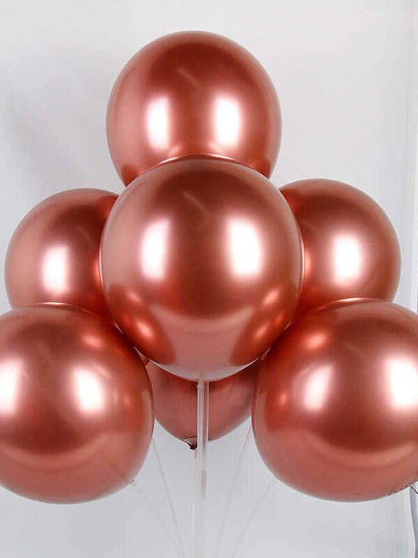 Balon lateksowy 100szt  chrom 5 cali , rosegold
