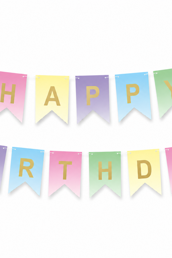 Baner Happy Birthday multikolor kolorowy