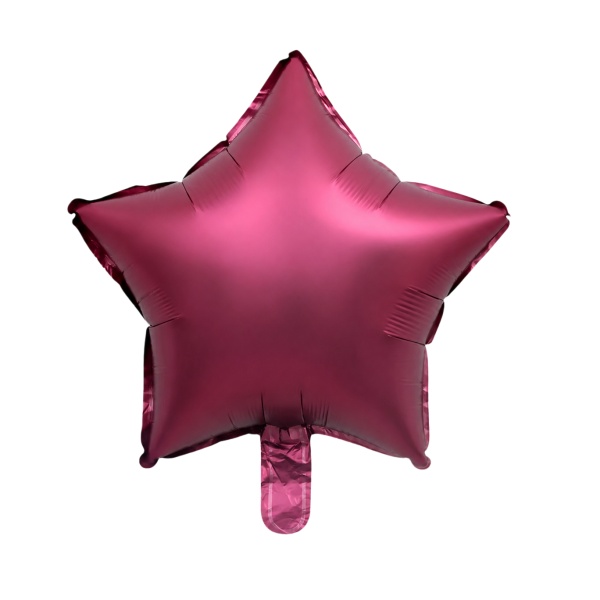 Balon foliowy gwiazda 18 cali różowy satynowy , 50szt matowy