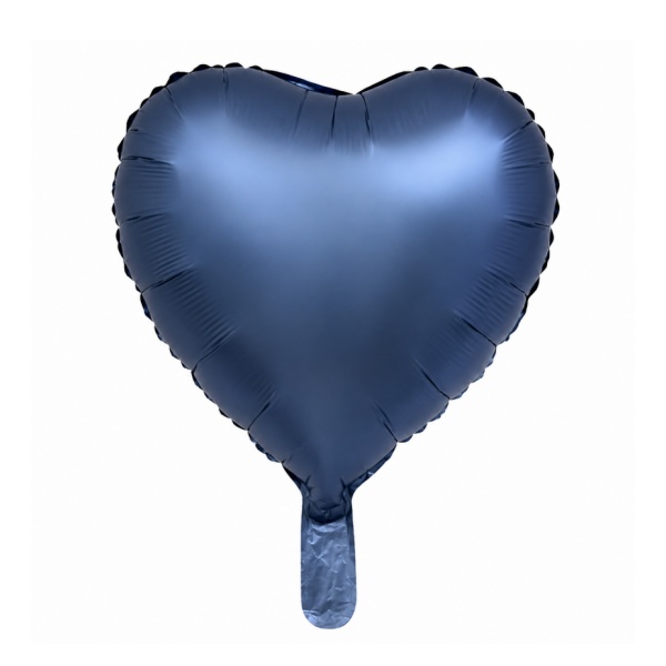 Balon foliowy serce granatowy satynowy 18cali, 50szt matowe